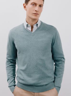 Sweater Algodón Cuello Básico Algodón