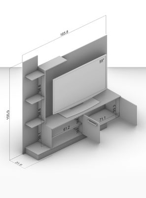 Imagen 2 del producto Home Tv 55"" Reina 2 Puertas