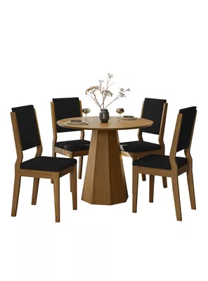 Juego de Comedor Isabel Redonda 4 Sillas