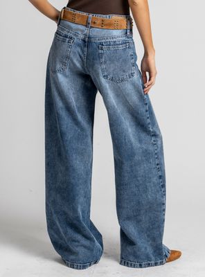 Imagen 2 del producto Jeans Wide Leg Tiro Alto Josefa Azul