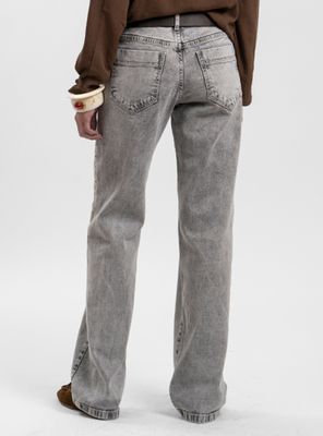 Imagen 2 del producto Jeans Recto Tiro Medio Amparo Gris