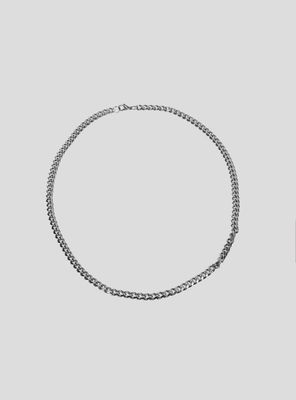 Set de Accesorios Cadena Plateada Gruesa