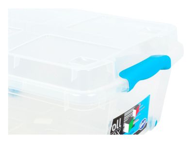 Imagen 2 del producto Caja organizadora 15 litros Rollbox transparente Wenco
