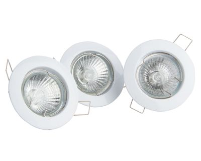 Foco embutido 1L GU10 7.8 cm fijo níquel ByP