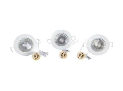 Kit foco GU10 blanco 3 unidades ByP