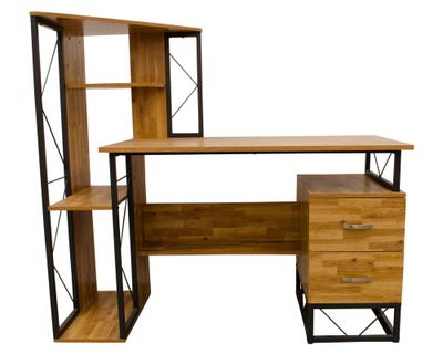 Imagen 1 del producto Centro trabajo 2 cajones roble 133x55x124 cm