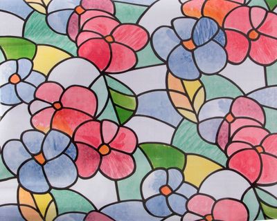 Imagen 2 del producto Papel autoadhesivo 2x0,45 m flores rojas Muresco