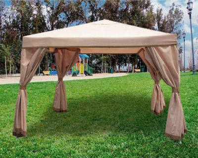 Pérgola 2,5x3x3 m Poly beige Outzen