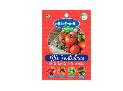 Mix semillas hortalizas 4 variedades 2.5 gr Anasac