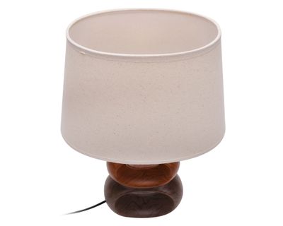 Imagen 2 del producto Lámpara sobremesa 1L 60W E27 Aros blanco/café Abitare