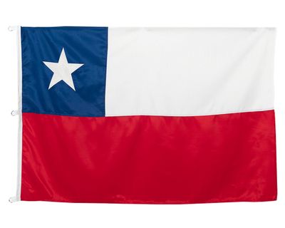 Bandera Chilena bordada 90x135 cm diseño
