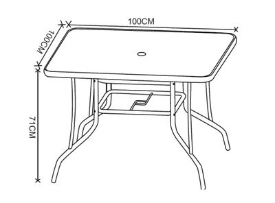 Imagen 2 del producto Mesa cuadrada 100 cm Outzen