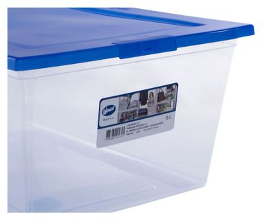 Imagen 2 del producto Caja organizadora 15 litros Mybox transparente/azul Wenco