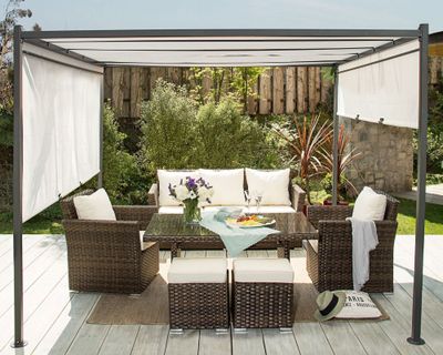 Pérgola 3x3x2,3 m Albany crudo Outzen