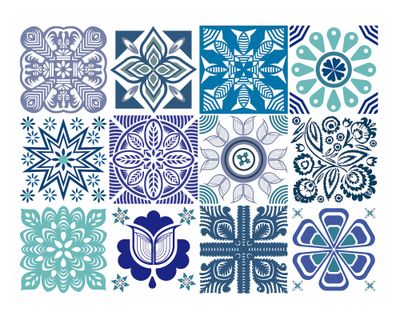 Imagen 1 del producto Vinilo adhesivo 15x15 cm Aqua 12 unidades