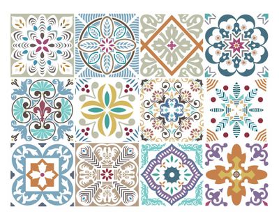 Imagen 1 del producto Vinilo adhesivo 15x15 cm Fleur 12 unidades