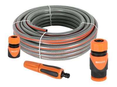 Kit manguera 1,2'' 20 m gris/naranjo Roots