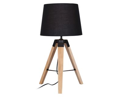 Lámpara sobremesa 1L E27 Praga natural/negro Abitare