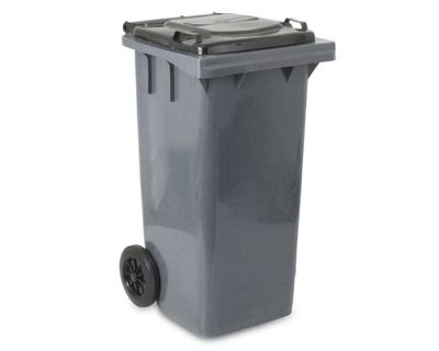 Basurero tapa ruedas gris 120 lt