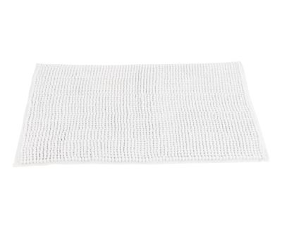 Piso baño shaggy antideslizante blanco 60x40 cm