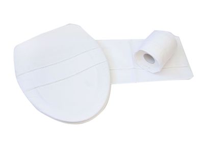 Set de baño 3 piezas deshilado blanco Cotidiana