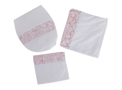 Imagen 1 del producto Set de baño 3 piezas palo rosa blanco Cotidiana