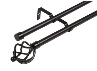 Barra extensible 120/210 cm piña negro Cotidiana