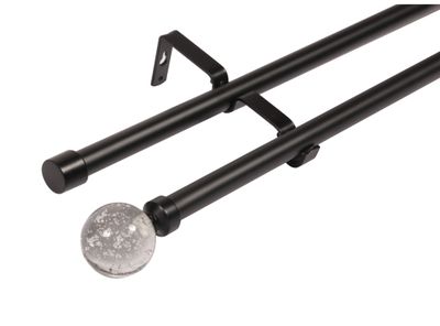 Barra extensible 120/210 cm cristal negro Cotidiana