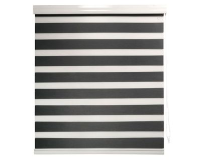 Cortina roller zebra 120x250 cm gris oscuro Cotidiana
