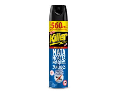 Insecticida spray killer mata moscas mosquitos y zancudos 560 cm3 8,5x7 cm azul Killer
