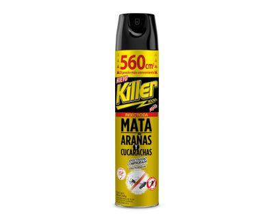Spray aerosol killer mata arañas y cucarachas 560 cm3 amarillo Killer