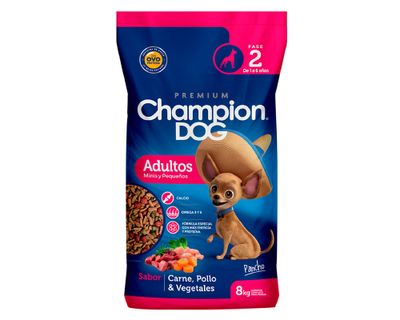 Imagen 2 del producto Alimento perro 8 kg razas pequeñas pollo y vegetales Champion Dog