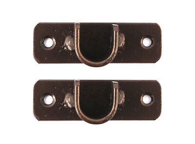 Soporte muro a muro simple 3/4'' Darkness óxido 2 unidades Ferrato