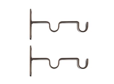 Soporte muro doble 3/4'' Darkness óxido 2 unidades Ferrato