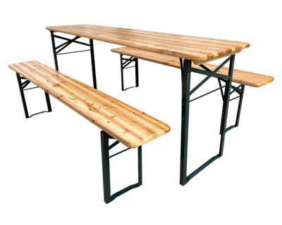 Imagen 1 del producto Set terraza mesa + 2 bancas Beer Outzen