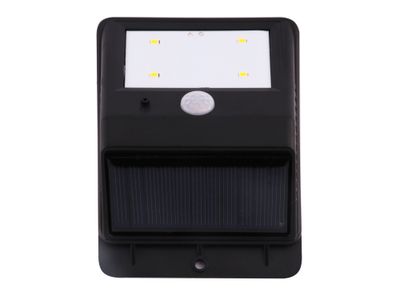 Aplique solar muro 1L LED mini negro ByP