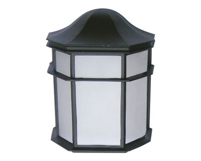 Farol pared 1L E27 negro Abitare
