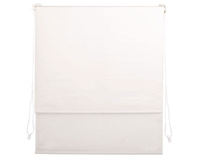 Cortina roller doble blackout 140x165 cm liso blanco Cotidiana