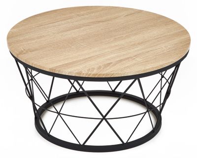 Mesa centro natural/negro M+Design