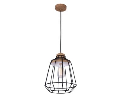 Lámpara colgar 1L E27 Alya negro Abitare