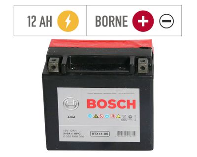 Imagen 2 del producto Batería moto 12AH 210CCA izquierdo BTX14-BS Bosch