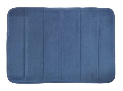 Piso baño Memory foam azul 40x60 cm