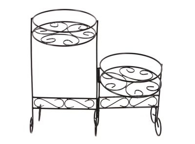 Soporte maceta doble negro Outzen