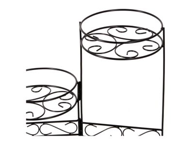 Imagen 2 del producto Soporte maceta doble negro Outzen