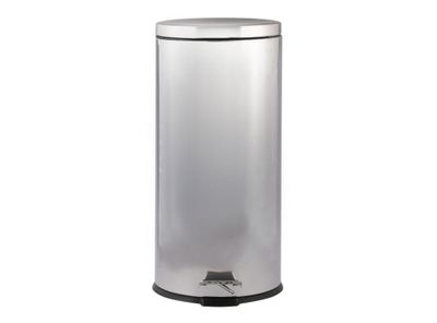 Basurero tapa y pedal 30 litros cierre lento inox Cotidiana