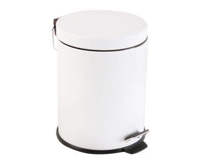 Imagen 2 del producto Basurero pedal 5 litros blanco Cotidiana