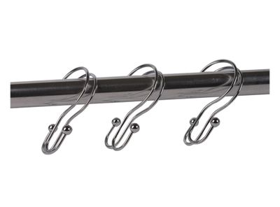 Gancho cortina baño doble 12 unidades Cotidiana