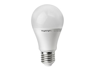 Ampolleta LED 9,5W E27 luz fría A60 Megabright