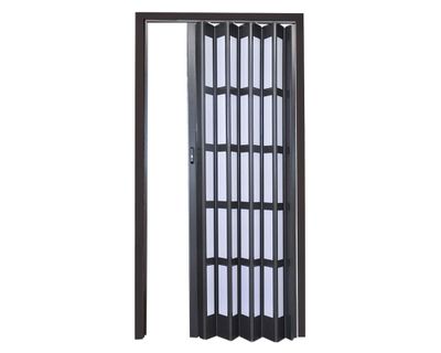 Puerta Plegable PVC 90x200 cm Wengue con ventana Baldara
