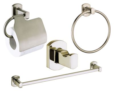 Set accesorios baño Varanasi cromado 5 piezas